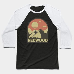 redwood national park retro vintage mountains Baseball T-Shirt